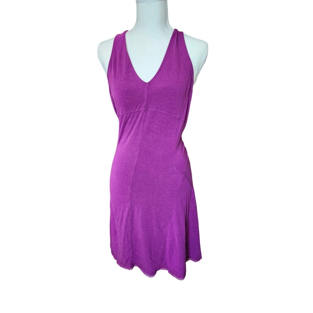 Alo Yoga Purple Viscose Cutout Back Sleeveless Sleeve Dress Athleisure Large